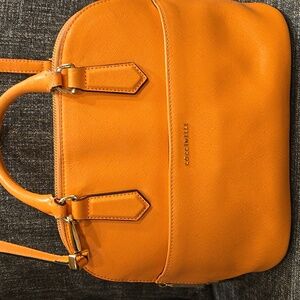 Coccinelle Italian Styled Orange Saffiano Leather Women's Crossbody Bag